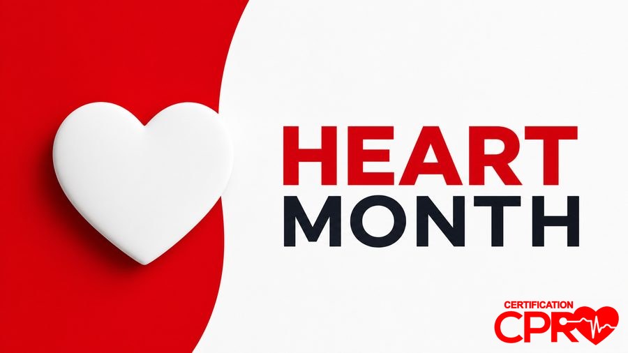 Heart Month awareness graphic for CPR readiness in West Palm Beach.