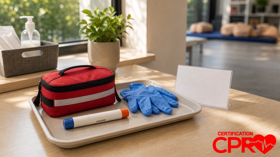 Anaphylaxis first aid training supplies for CPR and First Aid classes in West Palm Beach.