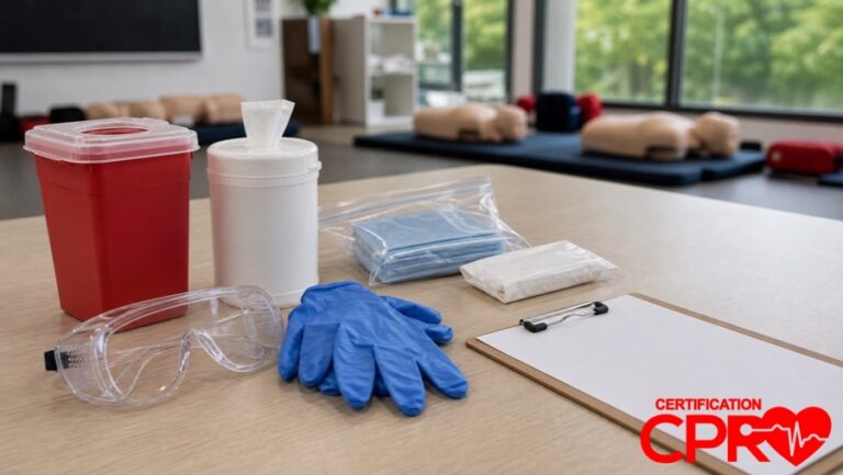 Bloodborne pathogens training supplies for CPR certification classes in West Palm Beach.