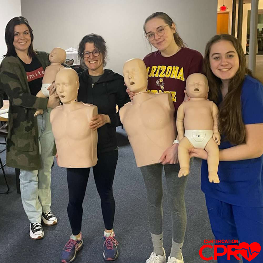 CPR certification training with mannequins in West Palm Beach, Florida. Learn life-saving skills in a hands-.